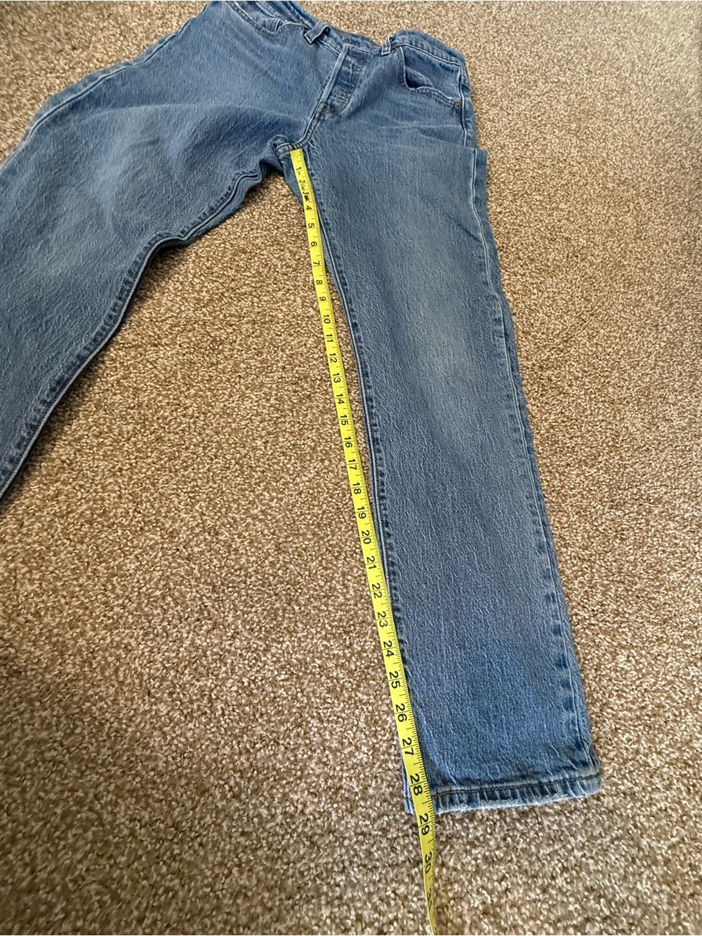 Levi's 501 Classic Blue Denim Jeans 28 - Picture 5 of 10